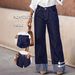 Women's Clothing Vintage Washed Non Stretch Wide Leg Jeans, Distressed Street Style, Loose Straight Leg Denim Jeans For Women, Suitable For Commuting._ecoleips.com