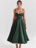 K Heavy Industry Fishbone Waist Strap Sexy Hot Girl Medium Long Dress Mesh Splicing_ecoleips.com