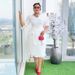 Elegant V-Neck A-Line Chiffon Dress With Pleated Detail - Flowy Midi Dress For Women, Plus Size Available (Green/Rose/White/Black)_ecoleips.com