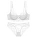 Lace Lingerie Set, Thin Feminine, French Style, Pure Desire, Push-up Bra Without Padding, High-end Feel_ecoleips.com