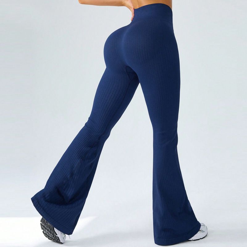 Seamless Flared Yoga Pants For Women - High-Waisted Nylon Leggings With 12 Colors, Ultra-Stretchy & Breathable For Gym, Running & Daily Wear_ecoleips.com