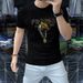Women's Clothing Short Sleeved T Shirt Fashion Half Sleeved Round Neck Shirt Thin Mercerized Cotton Hot Diamond Tiger Head Summer Tops_ecoleips.com