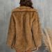Luxury Faux Fur Collar Coat For Women - Winter Trench Jacket With Detachable Hood (White, Raccoon Brown, Dark Grey, Leopard Print)_ecoleips.com