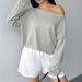 AD679 Cross-border Large Round-neck Sweatshirt, American Street Style, Long-sleeved Loose Pullover, Can Be Worn With One_ecoleips.com