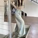 American-style Design Loose Wide-leg Jeans For Women, New Autumn Collection, High-waisted, Slimming, Versatile, Drapey,_ecoleips.com