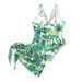 Women's Clothing Printed Hollow Fashion Swimsuit One Piece Belly Covering Slim Mesh Bikini_ecoleips.com