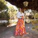 Women's Clothing Swing Printed Ruffle Long Skirt_ecoleips.com