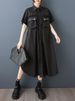 White Vintage Oversized Shirt Dresses For Women Summer New In Short Sleeve Loose Casual Long Dress Fashion Elegant Clothing 2025_ecoleips.com