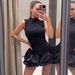 Women's Clothing High Neck Sleeveless Lace Patchwork Dress Slim Fit Short Fashionable Design For Spring/Autumn Summer_ecoleips.com