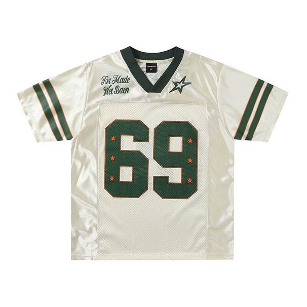 Unisex Retro American Patchwork Mesh Loose Fit Sports T-Shirt Vintage Streetwear Basketball Jersey for Summer_ecoleips.com