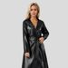 K Long Windbreaker Wrinkle Resistant Fashionable Women's Leather Jacket New Style_ecoleips.com