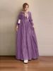Muslim Women's Clothing Middle Eastern Retro Puff Sleeve Robe Spring And Autumn New Solid Color Fashion Elegant_ecoleips.com