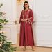 Exquisite Embroidered Jalabiya Dress – Elegant Muslim Long Sleeve Maxi Dress With Traditional Arabic Stitching Fashion_ecoleips.com