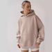 Oversized Hooded Sweatshirt – Long Sleeve Pullover With Pockets (S-XL, 14 Colors – Khaki/Black/White/Army Green/Silver Grey/Pink/Purple/Red)_ecoleips.com