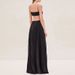 Sexy Lady Backless Solid Swing Dress Elegant Sleeveless Hollow Long Dress Fashion Off Shoulder High Waist Pleated Evening Dress_ecoleips.com