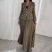 Women's Clothing Solid Color Temperament Lapel Suit Pleated Skirt Suit_ecoleips.com