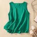 K New Retro Vest For Women, Loose Fitting Sleeveless Top, With A Solid Color Base For Interior And Exterior Wear_ecoleips.com