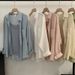 Women's Oversized Long Sleeve Shirt & Camisole Set – Breathable Cotton Blend Layering Tops (Relaxed Fit, Button-Down Collar)_ecoleips.com