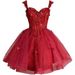 Off The Shoulder Shimmering Tulle Evening Gown Halter Top 3D Butterfly Short Ball Gown Sequined Coming Of Age Spring Style Women's Party Wear_ecoleips.com