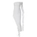 European And American Style Women's One Shoulder Pleated Slim Dress Solid Color Summer Fashion Personality Wholesale_ecoleips.com