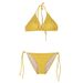 Verve Minimalist Sexy Solid Color Bikini Tie Strap Two-Piece Swimsuit For Women_ecoleips.com