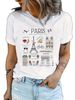 European And American Cross-border Foreign Trade Wholesale Clothing, Tower Pattern Printed Round Neck Plus-size_ecoleips.com