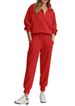 Independent Station European And American Cross-Border Women's New Fashion Half-Zip Sweatshirt Sleeve Long Pants_ecoleips.com