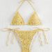 Women’s Clothing Bikini Swimsuit Women's High End Hot Spring Vacation Floral Halter Neck Tie Tight Sexy Beach Swimsuit_ecoleips.com