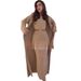 Women's Clothing Autumn New Fashion Solid Color Long Sweater Dress Elegant Suit Female_ecoleips.com