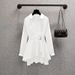 Plus-size Women's Stylish Waist-cinching Slimming Shirt, 2025 New Spring Model For Fat Women, Conceals Belly And Reduces_ecoleips.com