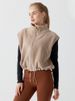 K Stand Up Collar Zipper Vest Women's Sports Warm Casual Jacket With Fleece Sleeveless Fitness Vest For Outerwear_ecoleips.com