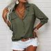 European American Autumn/Winter New Women's Shirt With Turn-down Collar And Long Sleeves_ecoleips.com