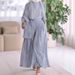Modest Evening Dress Women's High Waisted Wide Leg Pants Vest Three Piece Set European American Style Autumn New Arrivals Muslim Fashion Clothing_ecoleips.com