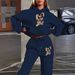 Women's Hip Hop Street Style Hoodie And Sweatpants Set Casual Loose Fit Warm Autumn Winter Clothing Cartoon Rabbit Print_ecoleips.com