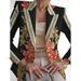 Foreign Trade Cross-Border 2023 Autumn European And American Women's Fashion Printed Slim-Fit Blazer_ecoleips.com