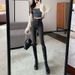 Black Gray High-waisted Jeans For Women, Autumn And Winter New Slim-fit Student Skinny Pencil Pants_ecoleips.com