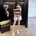 Dongdaemun Women's Fashion Sportswear Set Korean Style Summer plus Size Short Sleeve Top with Shorts Two-Piece Outfit_ecoleips.com