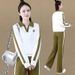 Women's Casual Sportswear Set Elegant Youthful Loose Fit Wide Leg Pants Two Piece Outfit Autumn Winter Style 2026_ecoleips.com