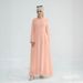 Loriya Dubai Turkish Solid Color Waist Robe_ecoleips.com