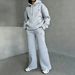 Gothic Print Hoodie And Sweatshirt Set Wide Leg Straight Leg Pants European American Style Autumn Winter Women's Clothing_ecoleips.com
