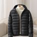 Women's Lightweight Hooded Down Jacket With White Duck Feather Filling, Slim Fit, Plus Size Available, Casual & Commuter Style_ecoleips.com