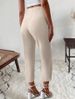 High-Waisted Wide Leg Pants In Beige - Stretchy Straight Leg Cropped Trousers For Women (XS-XL) | Comfortable & Stylish Casual Pants_ecoleips.com