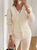 Elegant Women's Button Knit Cardigan Solid Color Top European American Style Spring Summer_ecoleips.com