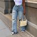 Women's Light Wash Ripped Jeans Loose Fit Straight Leg Casual Wide Leg Pants Cotton Spring/Autumn_ecoleips.com