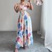 Summer Women's Clothing Fashion Printed Long Skirt Dress American Style Thin Material For Ladies New Arrivals_ecoleips.com