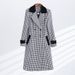 Women's Houndstooth Blazer Coat – Classic Wool-Blend Tweed Jacket For Fall & Winter, Slim-Fit Office & Casual Wear (Black/White, S-3XL)_ecoleips.com