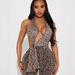 Women's Clothing Women's Stylish Sexy Darling Neck Leopard Print Backless Bodysuit Hot Selling Fashion Jumpsuits Rompers_ecoleips.com