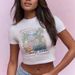 Summer Cross-border Y2K Pattern Printed Sexy Slim-fit Black Beauty Style Cropped Short-sleeve Women's T-shirt_ecoleips.com