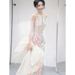 Women's Clothing High End Sequined Evening Dress Light Luxury Niche Halter Neck Fishtail Host Mermaid Annual Meeting Dress_ecoleips.com