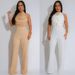 Women's Clothing High Collar Sleeveless Jumpsuit_ecoleips.com